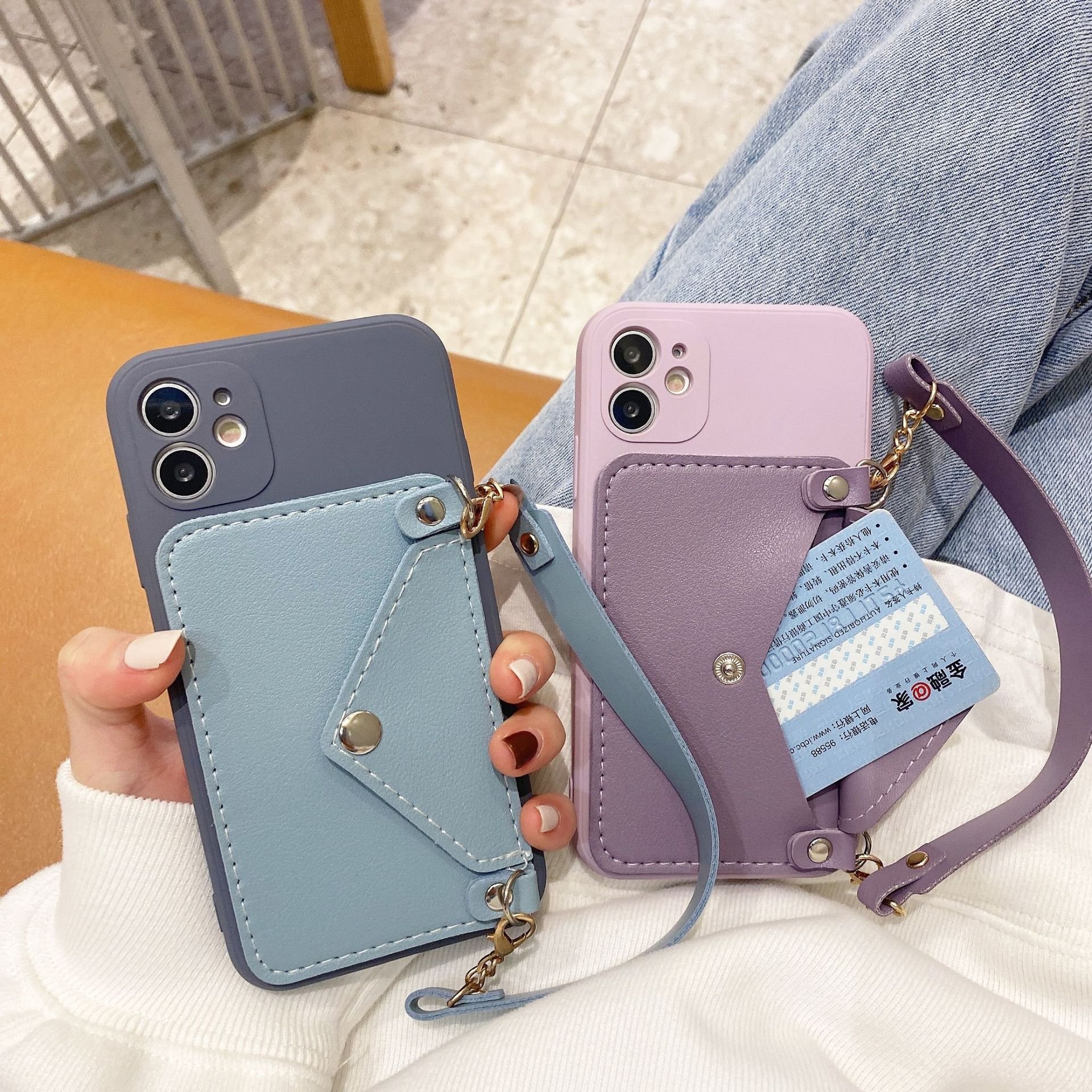 The Cheapest Chain hand bag Mobile phone protective case For iPhone 15 Pro Max with card holder stylish mobile phone case Bags
