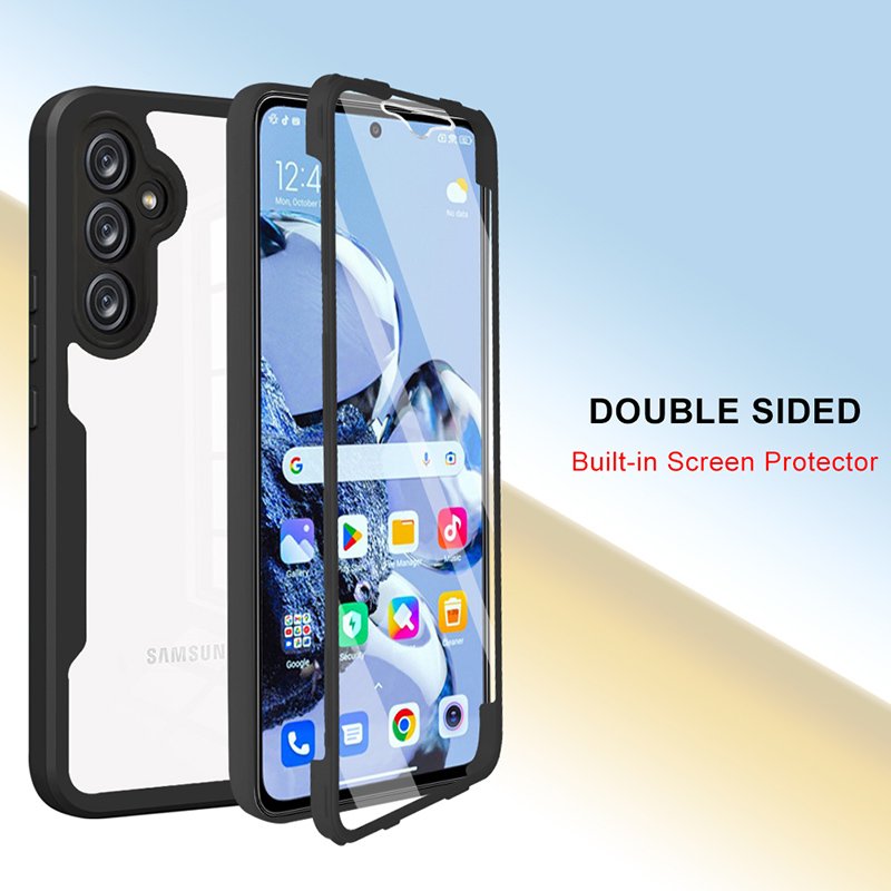 Double Sided 360 Full Protection Transparent Phone Case for Samsung A54 5G Mobile Phone Cover with Screen Protector