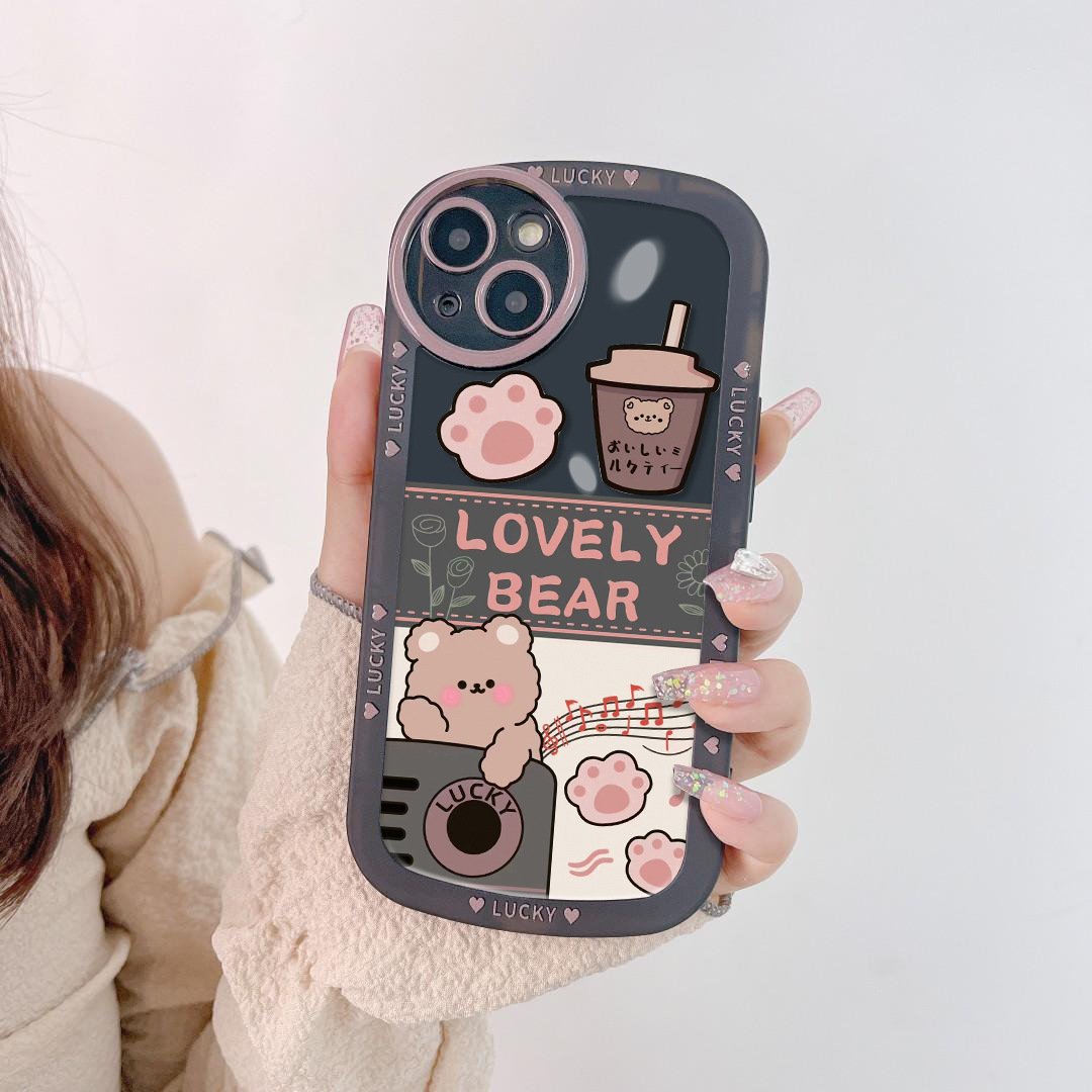 Bulk cheap price mobile phone case cute bear cartoon luffy waterproof soft tpu material phone case