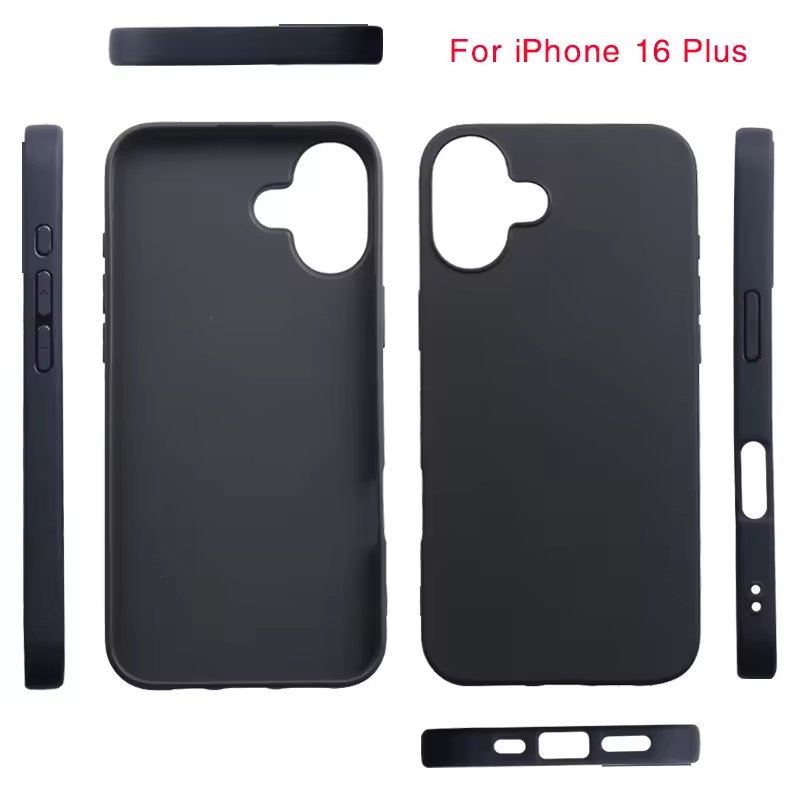 Matte black Soft Silicone Phone Case for iPhone 16 Pro Max TPU Protection Cover Shockproof Cases
