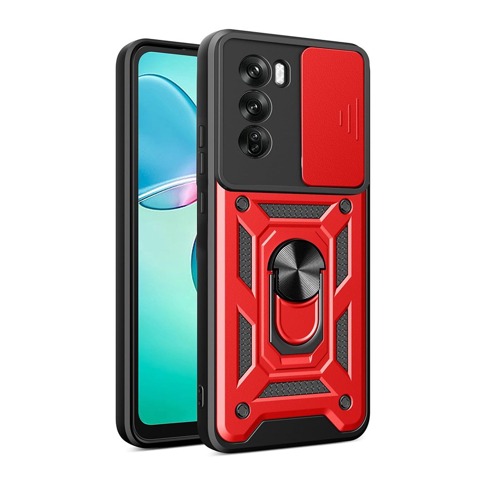 Trending Products Slide Camera Mobile Phone Cases For OPPO Reno 12 11 Pro 5G 12 F 11 F Window Magnetic Ring Holder Back Cover