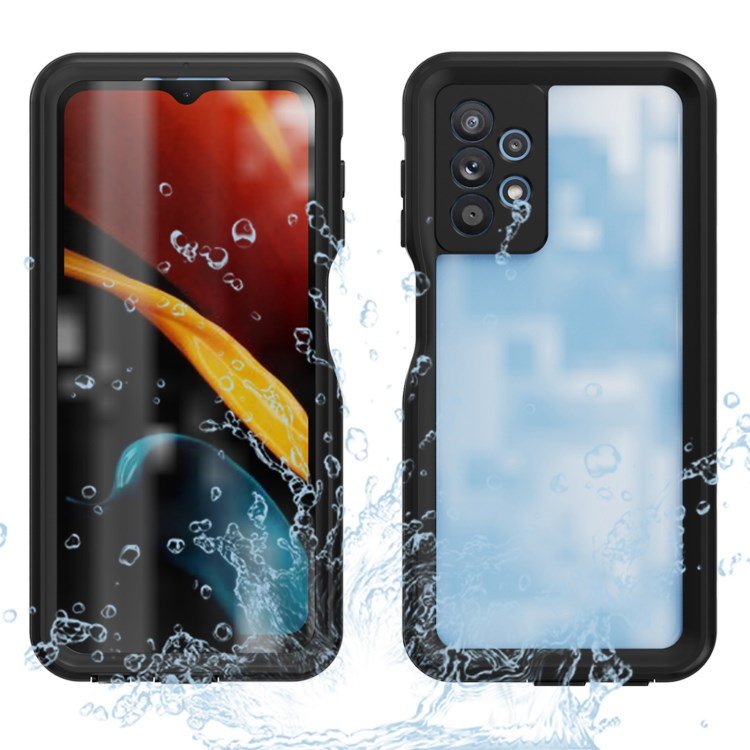SHELLBOX IP68 Waterproof Hybrid TPU Phone Cover with Phone Screen Protector for Samsung Galaxy A13 A14 4G 5G A53 A03s A32 M32