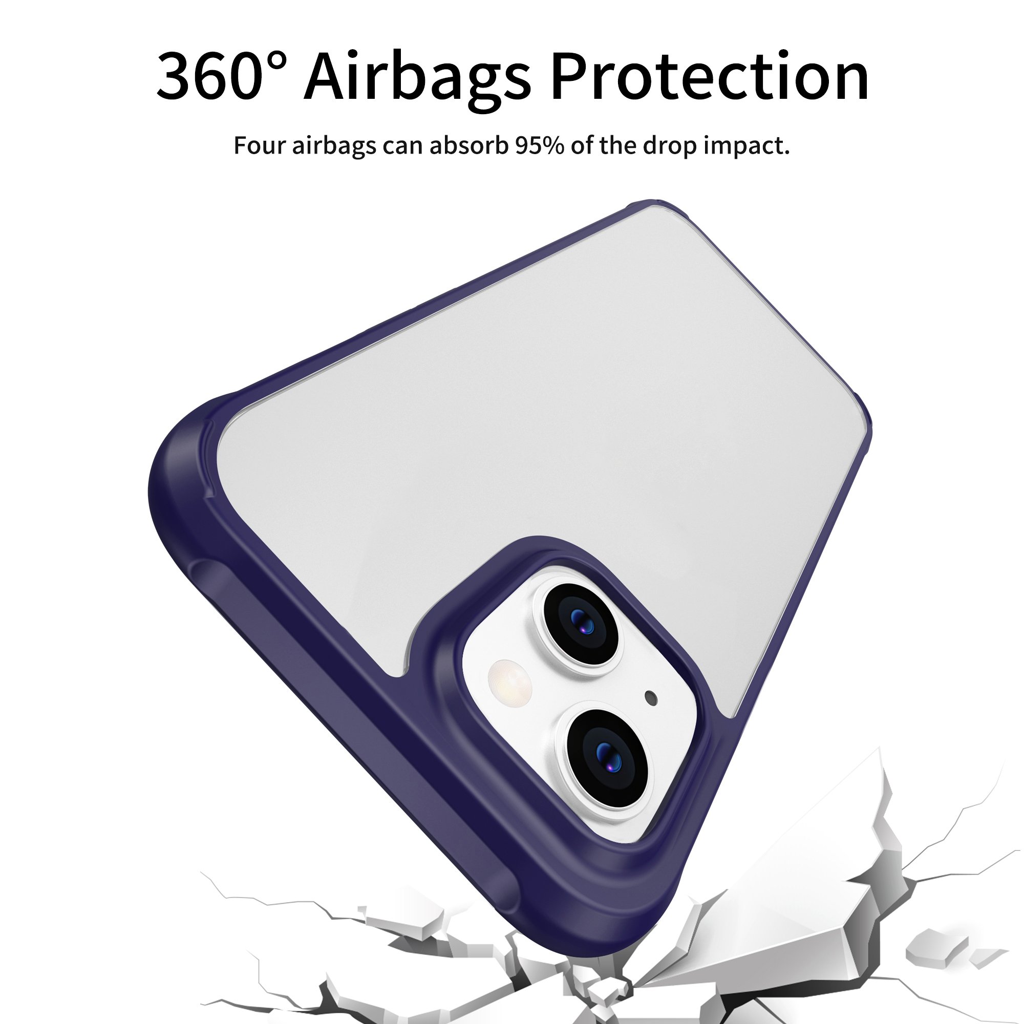 New Wholesale Protector Matte Clear Mobile Cover Luxury Cell Phone Case Accessories for Apple Funda Iphone 14 Tpu Pc Phone Case