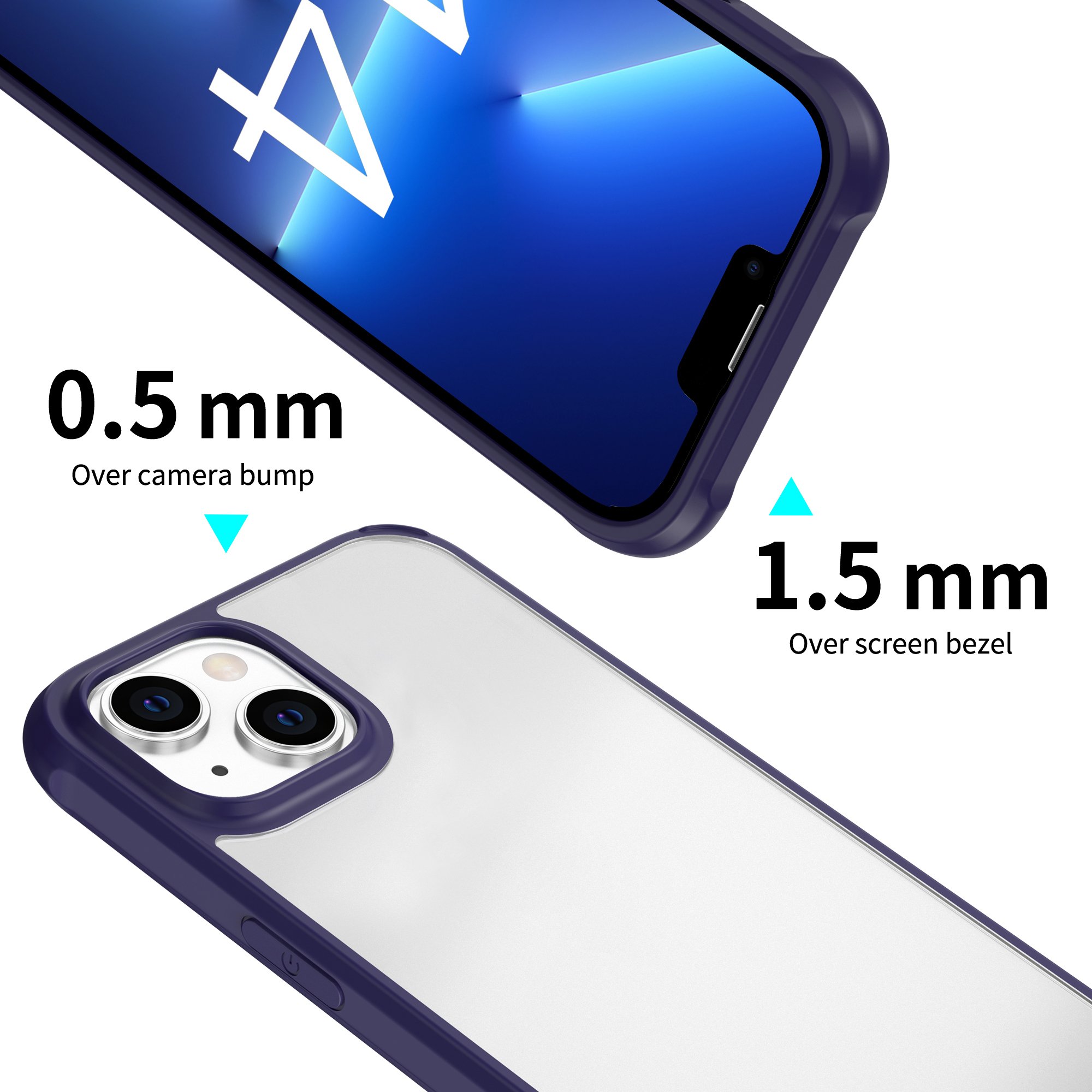 New Wholesale Protector Matte Clear Mobile Cover Luxury Cell Phone Case Accessories for Apple Funda Iphone 14 Tpu Pc Phone Case