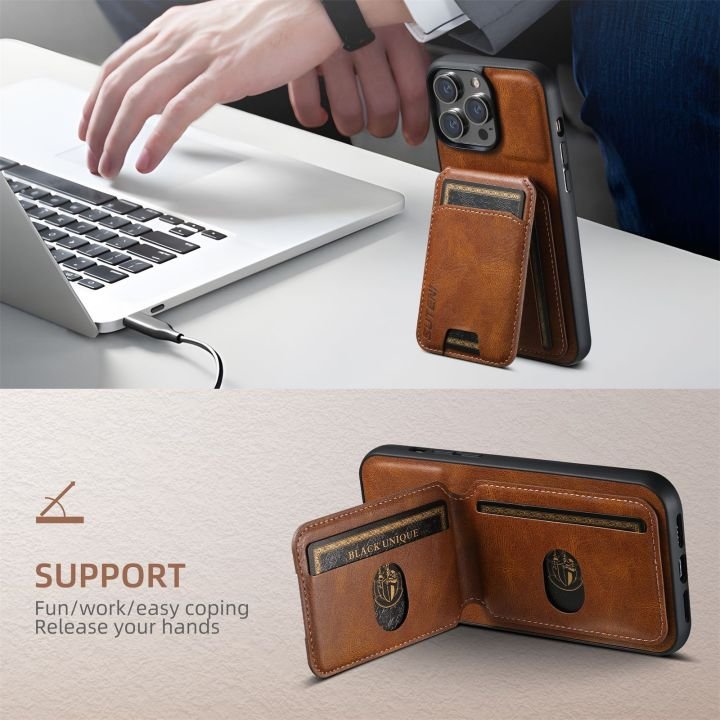 Business Folding Holder Wallet Leather Mobile Phone Case For iPhone 15 14 pro max back cover for samsung Galaxy A54 A14 5G
