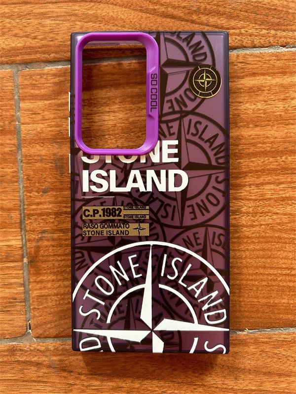new hot sale high quality tide brand stone island phone case for samsung s24 ultra fashion Anti-fall mobile phone accessories