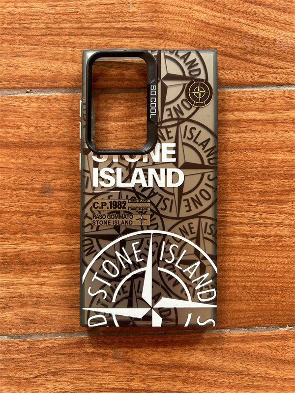 new hot sale high quality tide brand stone island phone case for samsung s24 ultra fashion Anti-fall mobile phone accessories