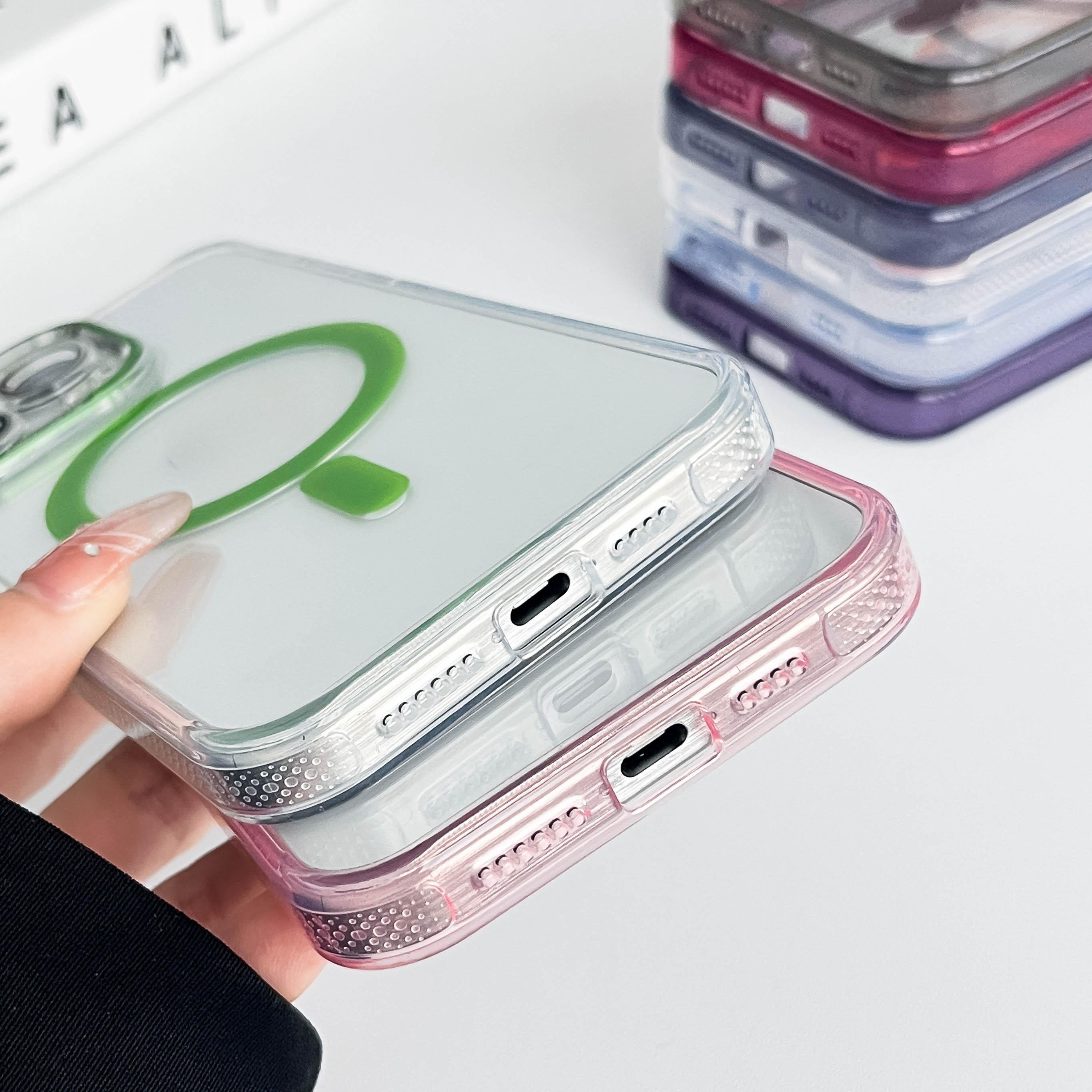 TPU Transparent Magnetic Mobile Phone Case For Iphone 16 15 Pro Max Wireless Charging Phone Cover For Iphone 14 13 12 11 Pro Max