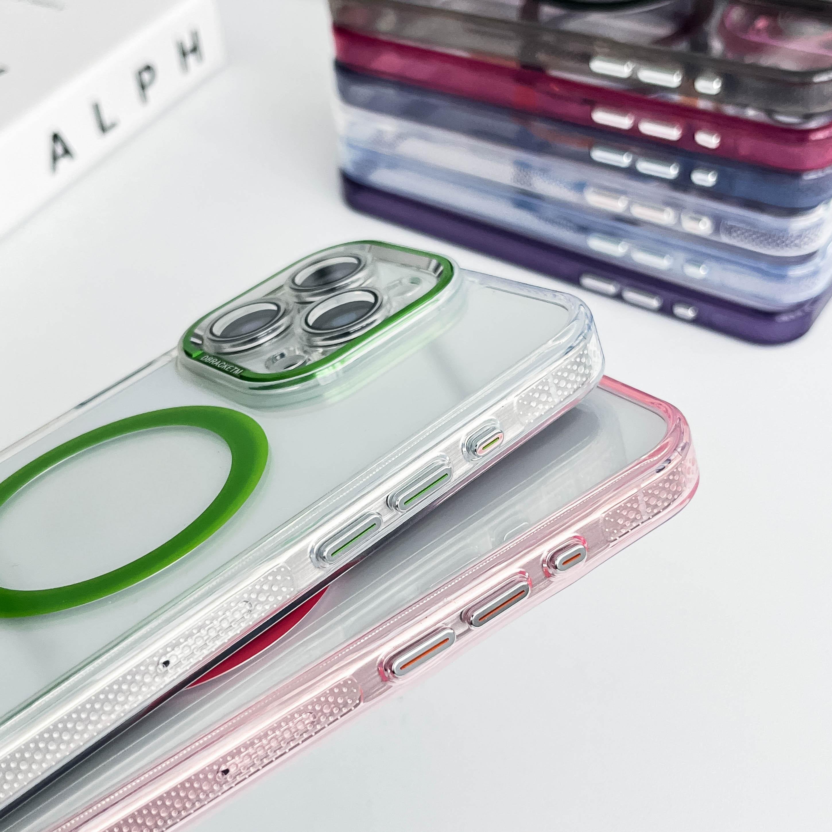 TPU Transparent Magnetic Mobile Phone Case For Iphone 16 15 Pro Max Wireless Charging Phone Cover For Iphone 14 13 12 11 Pro Max