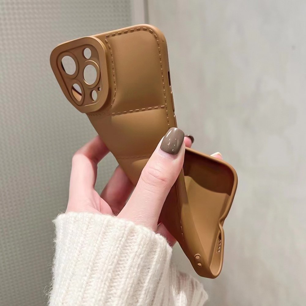 ADD LOGO Down Jacket TPU Mobile Phone Case For iPhone 14 pro max