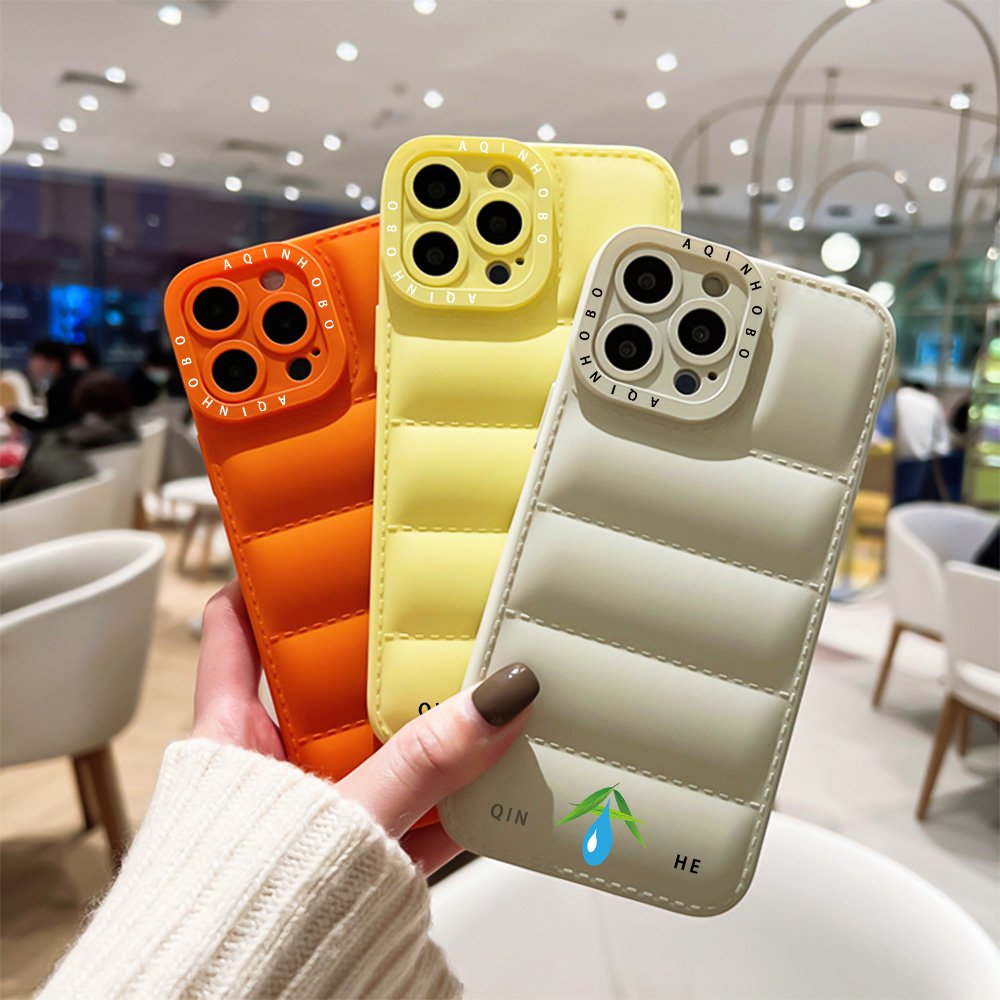ADD LOGO Down Jacket TPU Mobile Phone Case For iPhone 14 pro max