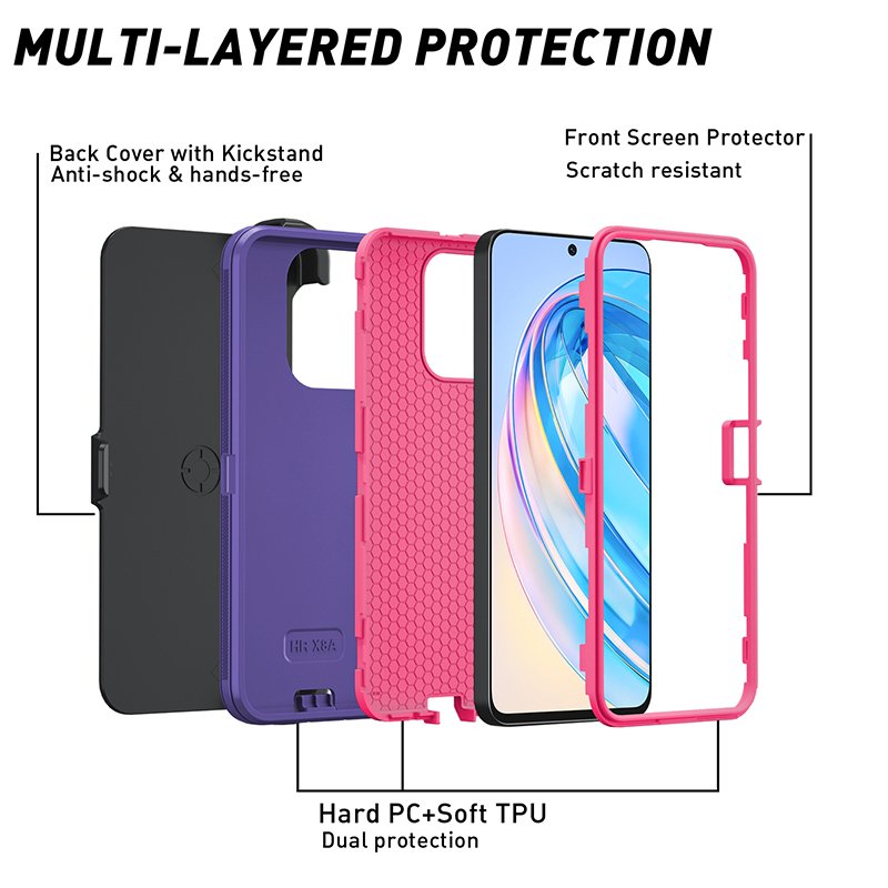 New Trending Product Defender Case Mobile Cover Phone Case For Honor X8A X9A With Clip Shockproof Phone Accessories