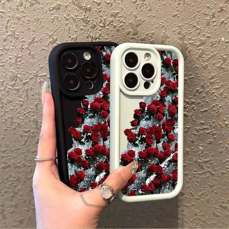 Flower Pink Rose Soft Cover Case for Xiaomi Redmi Note 13 4G 12S 11S 10S 10 Pro 12C 13C 11 13 12 Pro Plus 5G Silicone Cases