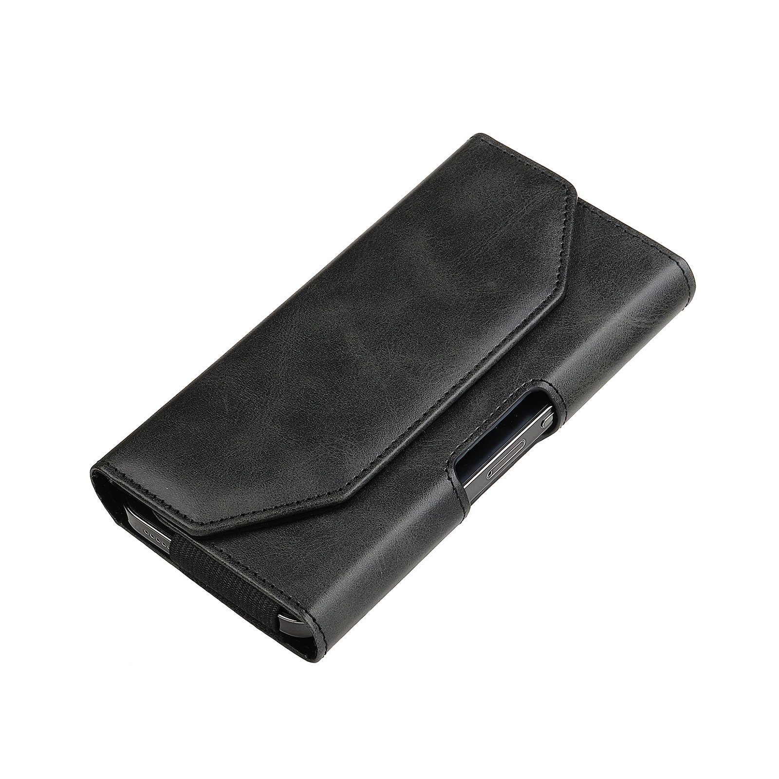 Wallet Flip Cover Mobile Phone Bags For Outdoor Sports Men's Belt Hanging Waist Anti-fall Engineering Leather Case