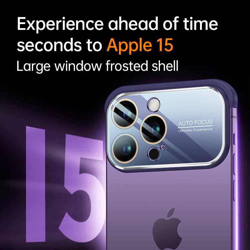 Dropshipping Edge Pad Shockproof TPU Case Large Window Lens Protector for iPhone 14 13 Pro Max 12 Borderless Phone Case