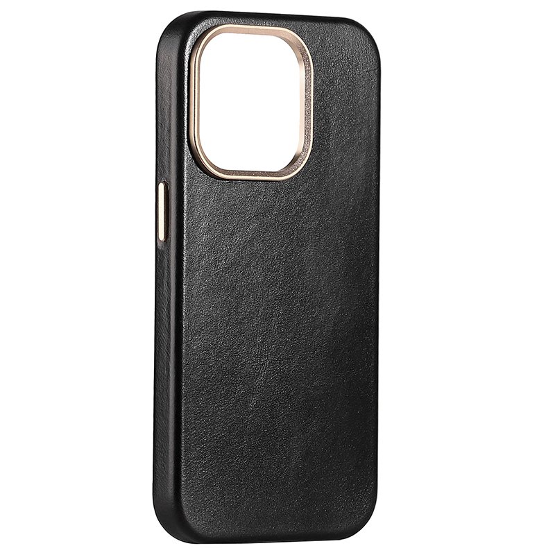 Mobile Phone Cases for iPhone 15 Pro Max Case Cover with Magnetic Original Wrapped Edge Luxury Leather Phone Case