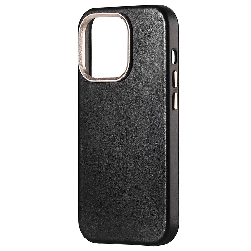 Mobile Phone Cases for iPhone 15 Pro Max Case Cover with Magnetic Original Wrapped Edge Luxury Leather Phone Case