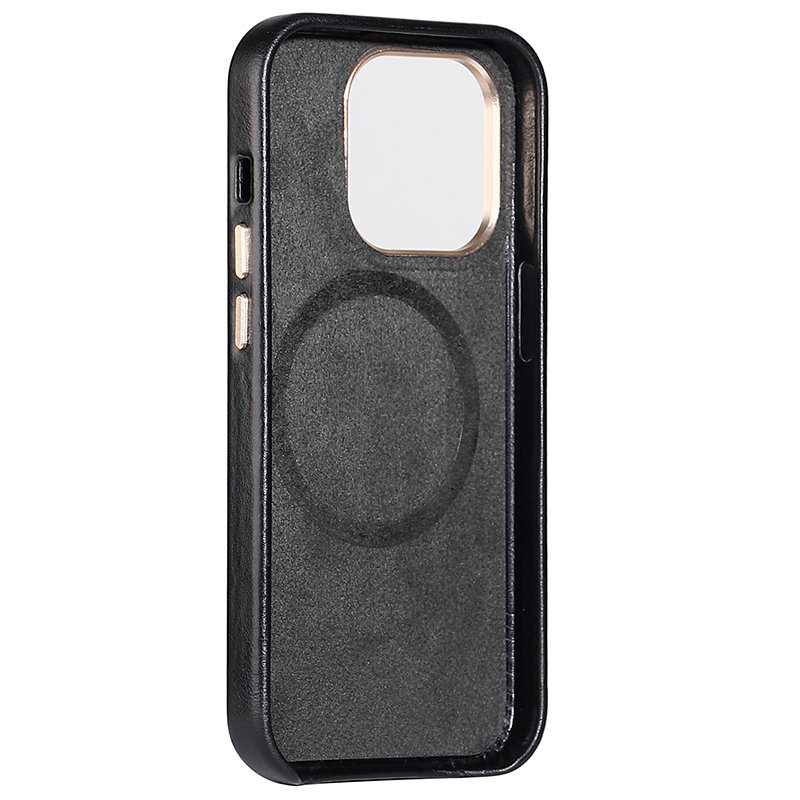 Mobile Phone Cases for iPhone 15 Pro Max Case Cover with Magnetic Original Wrapped Edge Luxury Leather Phone Case