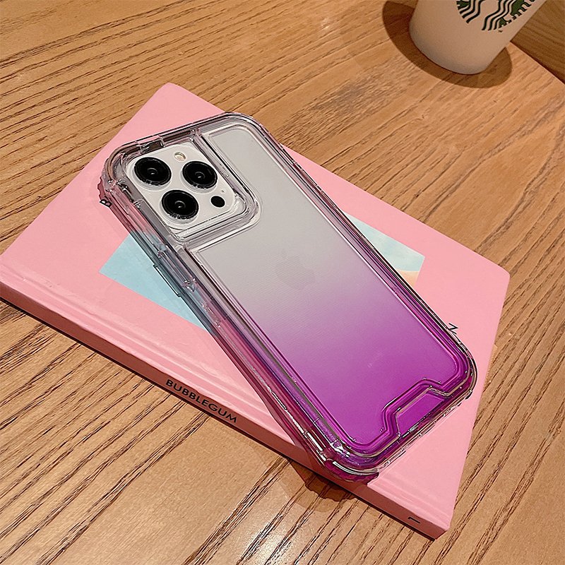 3 Layers Combo Heavy Duty Mobile Phone Cases For Tecno Spark Go 1 Clear Transparent 360 Full Body Shockproof Back Cover