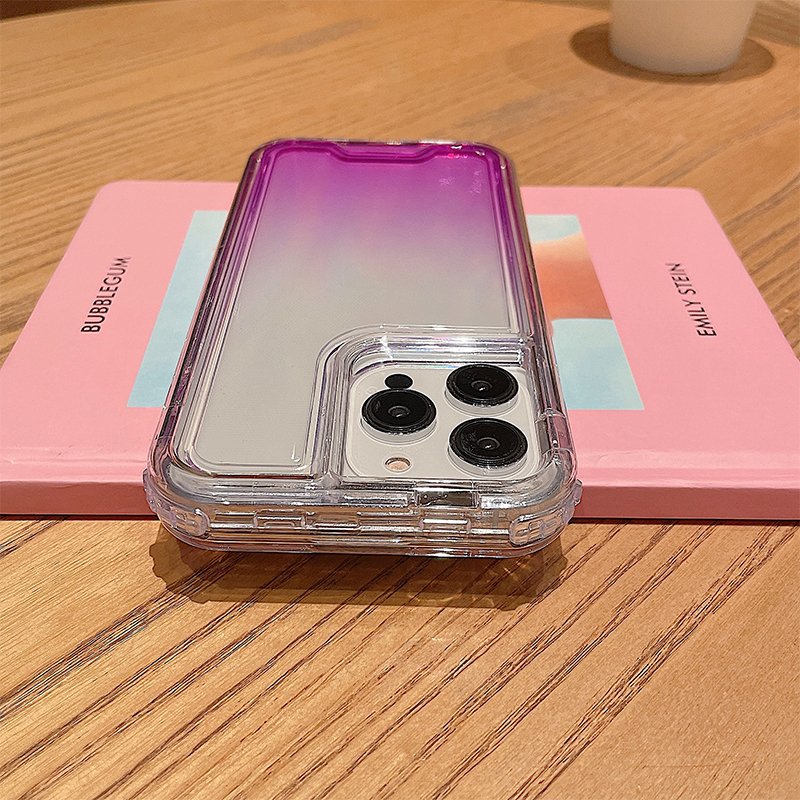 3 Layers Combo Heavy Duty Mobile Phone Cases For Tecno Spark Go 1 Clear Transparent 360 Full Body Shockproof Back Cover