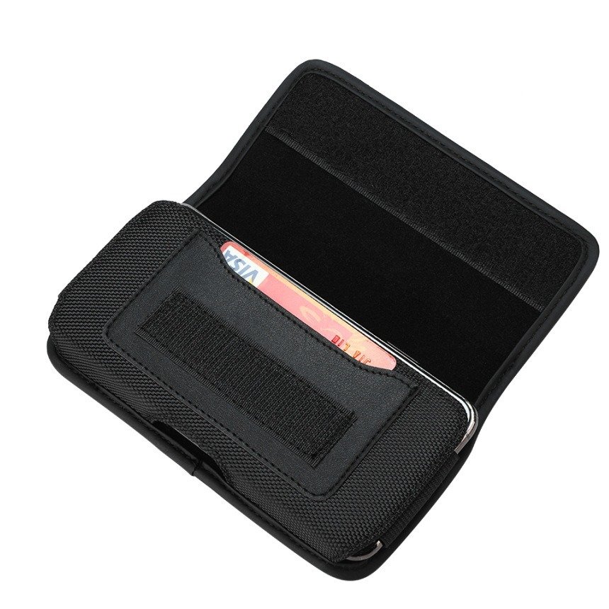 Universal Vertical Horizontal Belt Pouch Oxford Cloth Nylon Fabric Wear Belt Card Insertion Cell Phone Holder Mobile Phone Cases