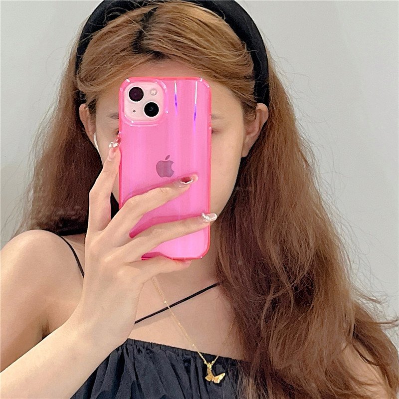 Dazzling Laser Aurora Candy Acrylic Protection Shockproof Mobile Phone Accessories Covers Case For iPhone 11 12 13 14 15 Pro Max