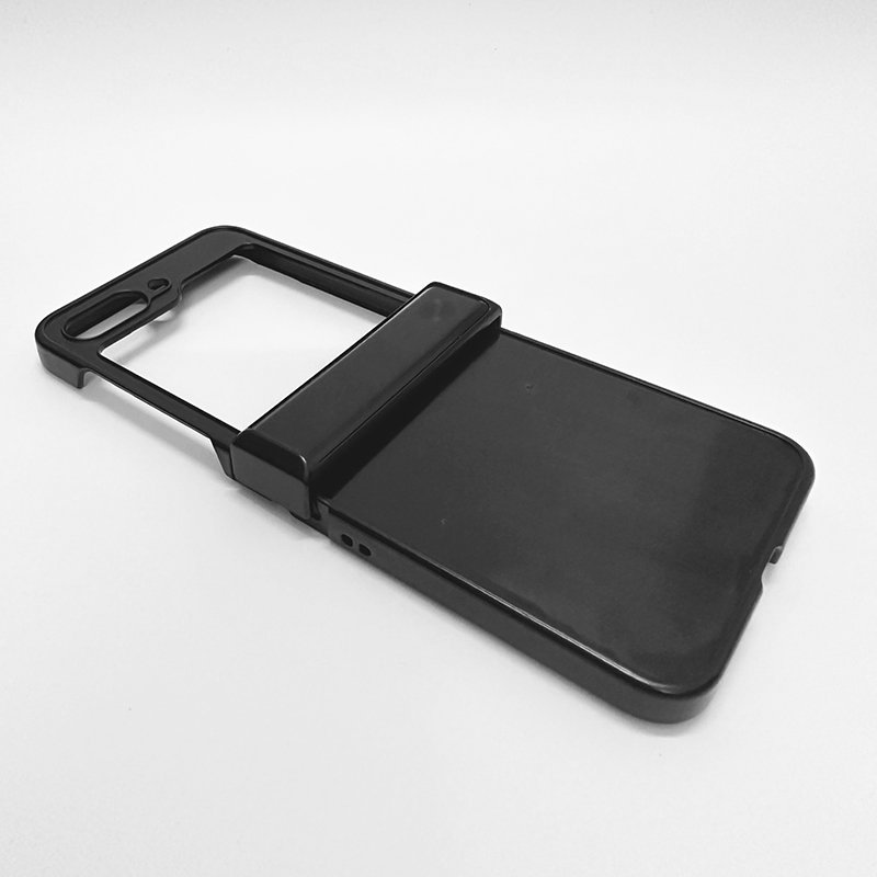 hinged black phone back case for Galaxy Z Flip 6 5 flip5 blank grooving cover for Samsung Z Flip 5 6 mobile phone case