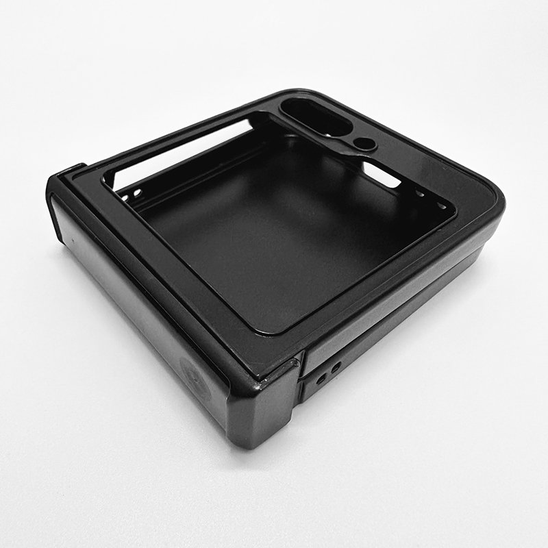 hinged black phone back case for Galaxy Z Flip 6 5 flip5 blank grooving cover for Samsung Z Flip 5 6 mobile phone case