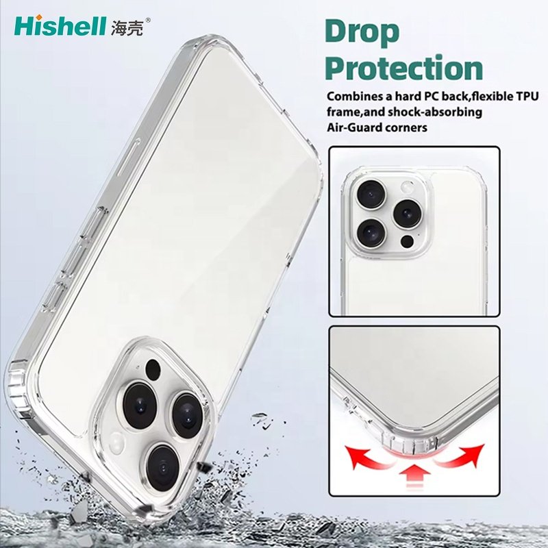 Concise Design Transparent Hard Mobile Phone Case For iPhone 16 Pro