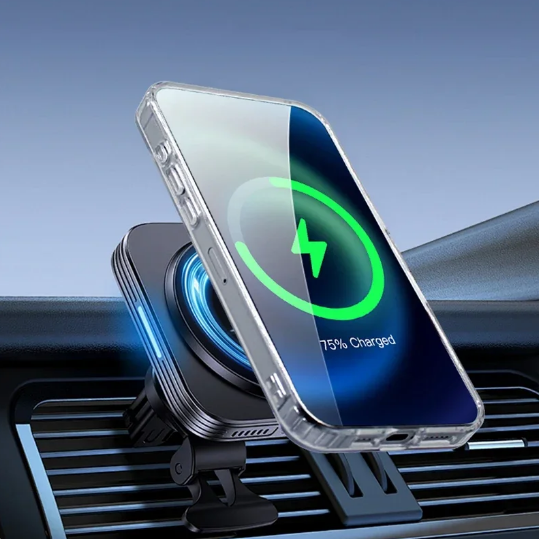 Original Transparent Magnetic Wireless Charging Phone Case For iPhone 16 15 Pro max 13 12 14 Plus 11 Pro Max Acrylic Clear Cover