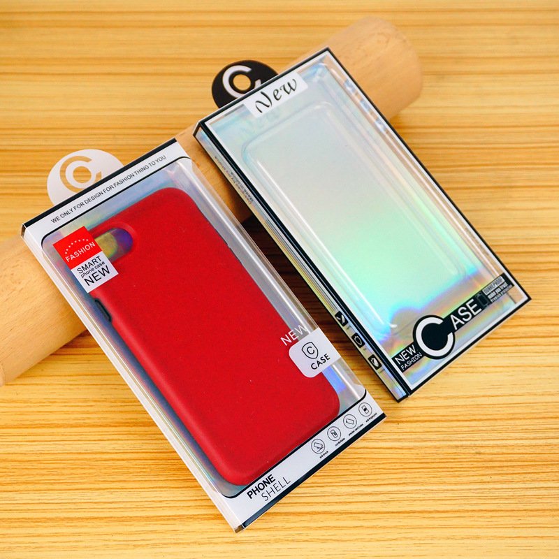 Custom Logo Transparent Laser Phone Cover PVC Plastic Packages Box Mobile Phone Case Blister Packaging Box for iPhone 16 15