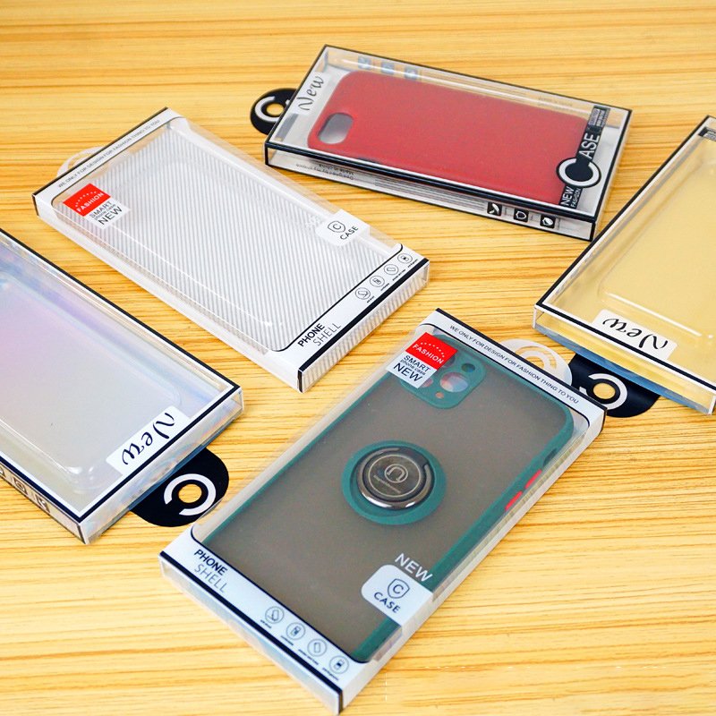 Custom Logo Transparent Laser Phone Cover PVC Plastic Packages Box Mobile Phone Case Blister Packaging Box for iPhone 16 15
