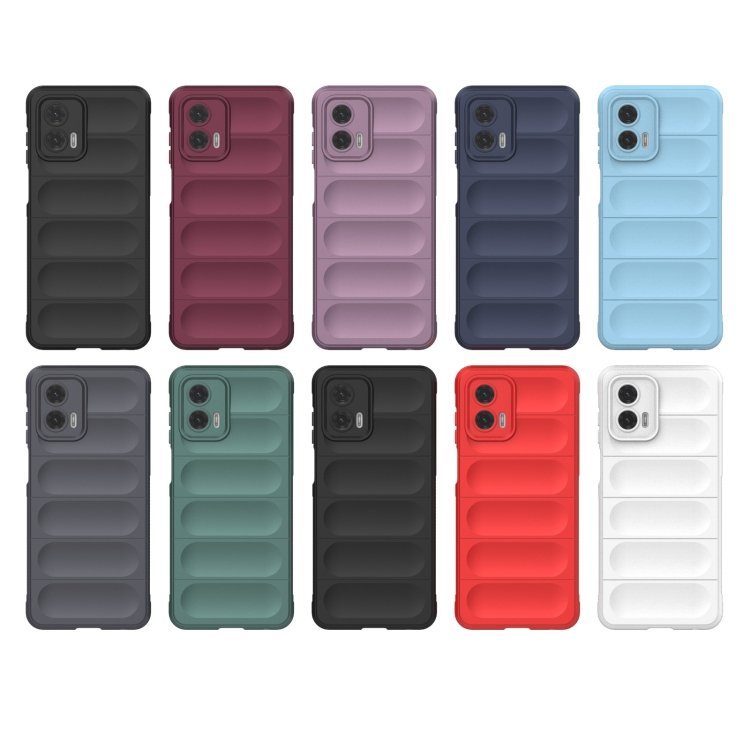 For Motorola Moto G73 5G Case, Magic Shield TPU Flannel Shockproof Protective Case Mobile Phone Case