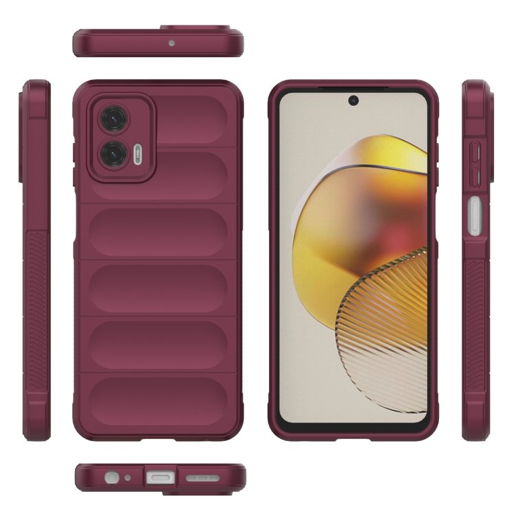 For Motorola Moto G73 5G Case, Magic Shield TPU Flannel Shockproof Protective Case Mobile Phone Case