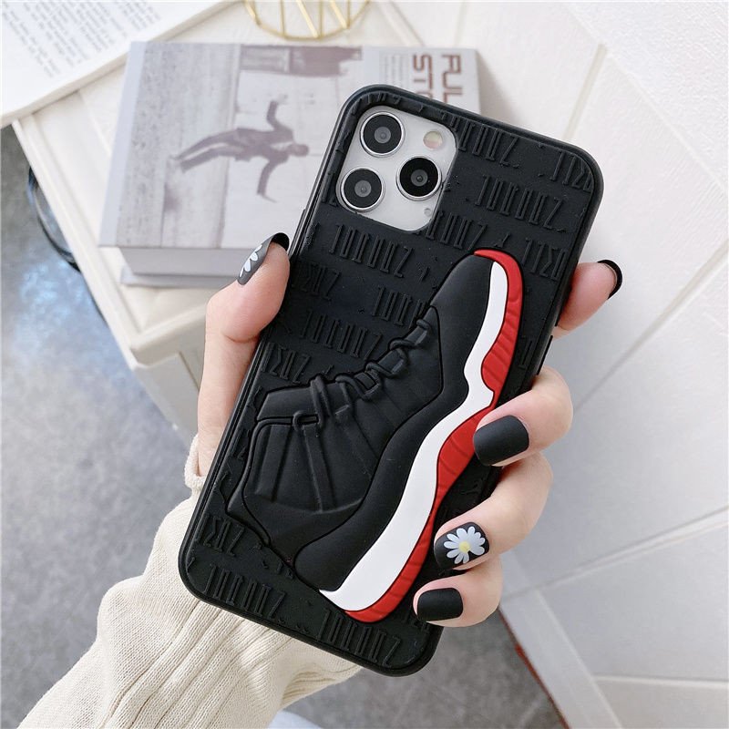 Popular with young people Factory wholesale Trendy sneakers design 3D silicone phone case for iphone 12 13 14 15 16 pro max