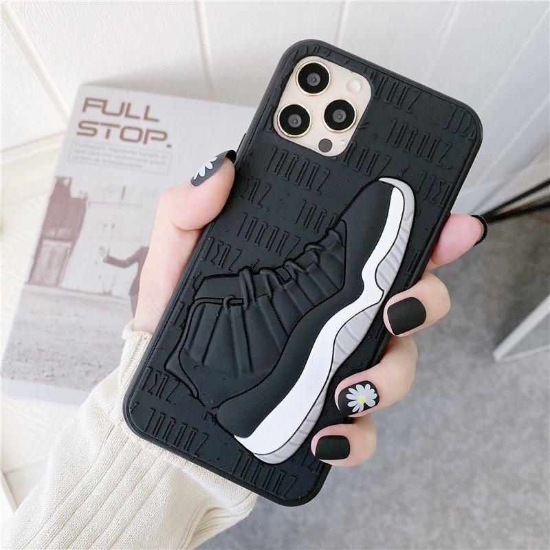 Popular with young people Factory wholesale Trendy sneakers design 3D silicone phone case for iphone 12 13 14 15 16 pro max