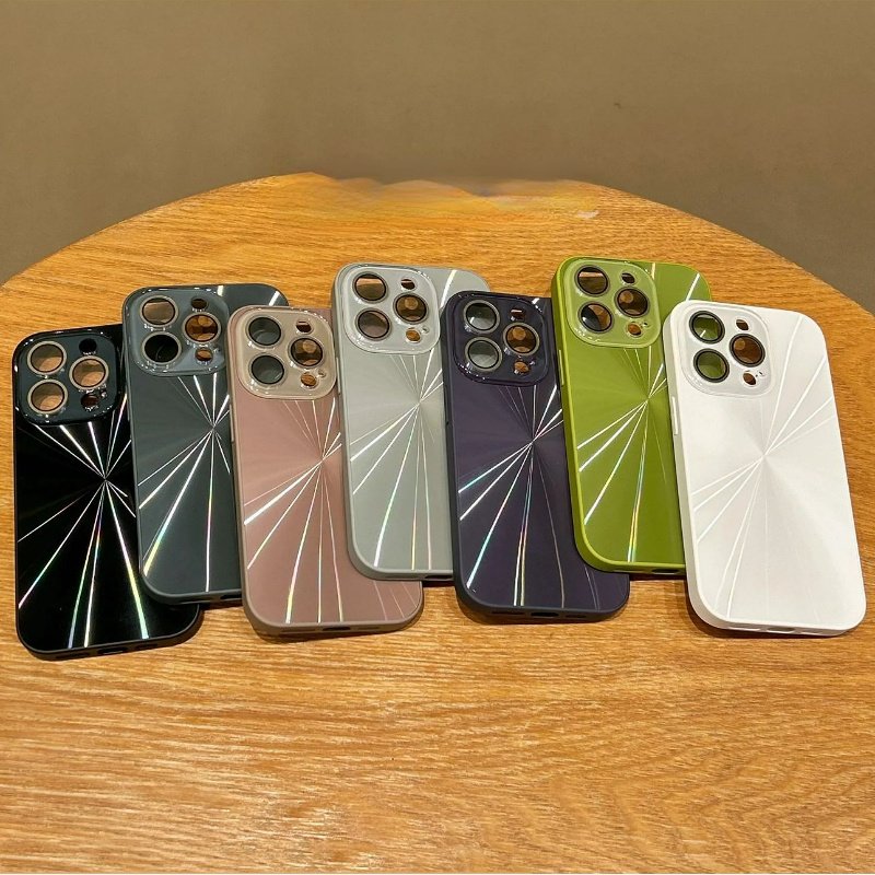Luxury Colorful Laser Aurora Mobile Phone Case for iphone 16 Pro Max 15pro 14 12 13 11 Camera Lens Protector Shockproof Cover
