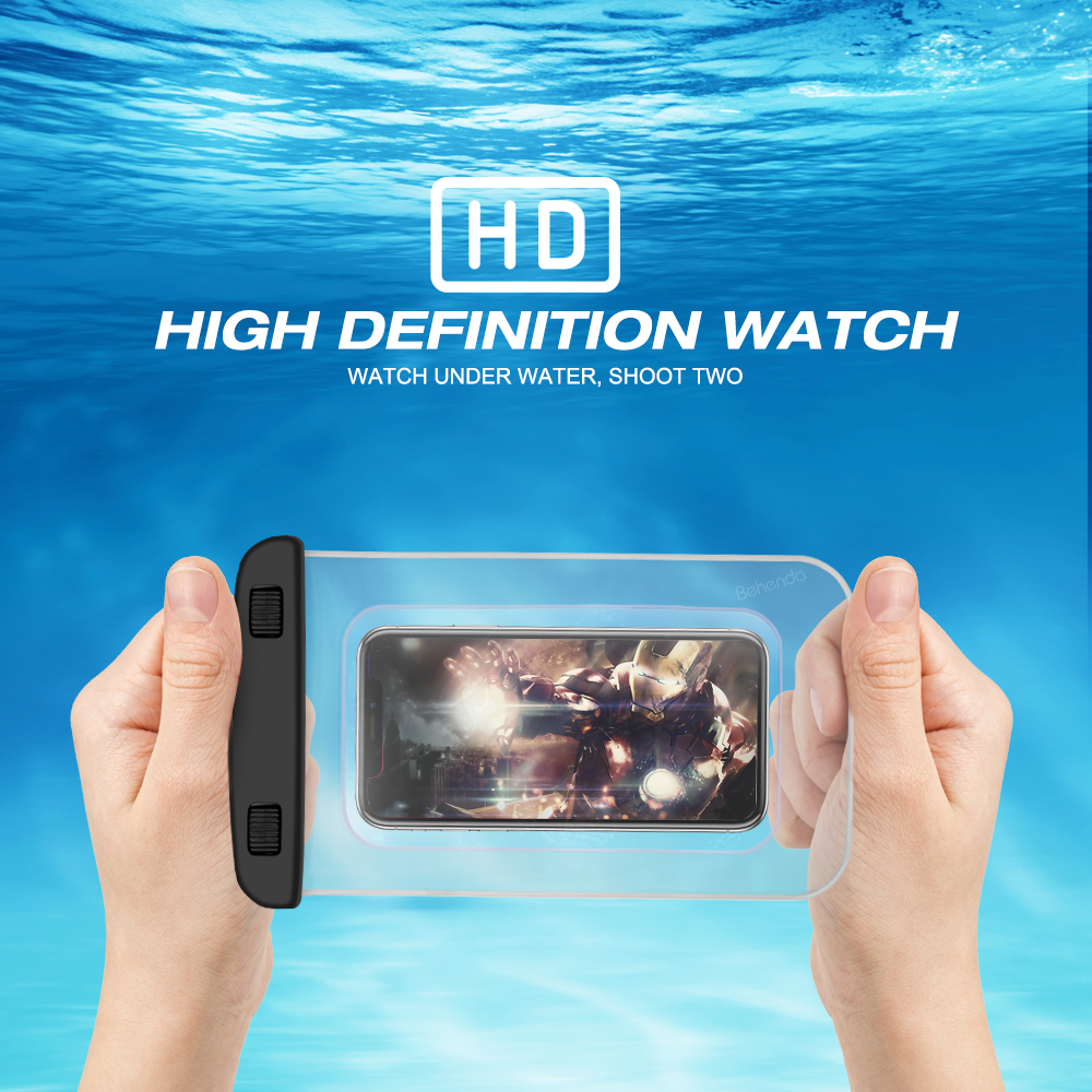 2023 WaterProof Bag PVC ABS Mobile Phone Cases Clear Pouch Case Water Proof Cell Phone Bag With Lanyard