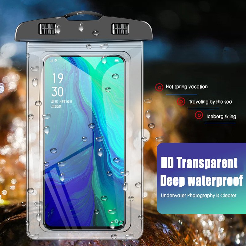 2023 WaterProof Bag PVC ABS Mobile Phone Cases Clear Pouch Case Water Proof Cell Phone Bag With Lanyard