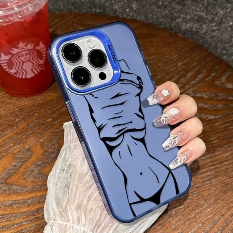 Sexy Girl Mobile Phone Case For Iphone 15/14/13 Pro Max 12 11 X XR XS Full Coverage Shockproof Mobile Phone Case For Men & Women