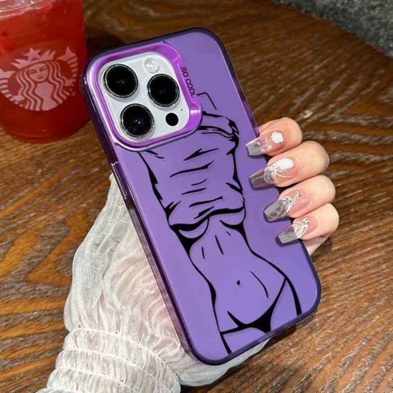 Sexy Girl Mobile Phone Case For Iphone 15/14/13 Pro Max 12 11 X XR XS Full Coverage Shockproof Mobile Phone Case For Men & Women