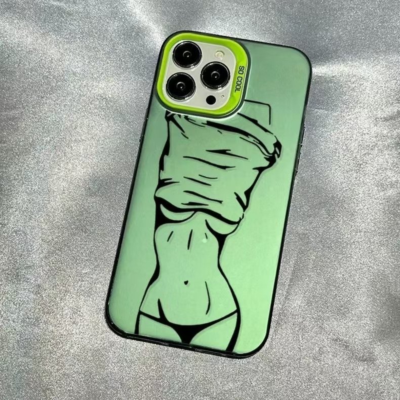Sexy Girl Mobile Phone Case For Iphone 15/14/13 Pro Max 12 11 X XR XS Full Coverage Shockproof Mobile Phone Case For Men & Women