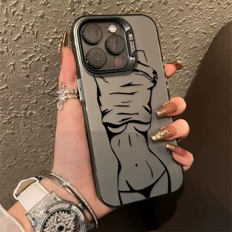 Sexy Girl Mobile Phone Case For Iphone 15/14/13 Pro Max 12 11 X XR XS Full Coverage Shockproof Mobile Phone Case For Men & Women