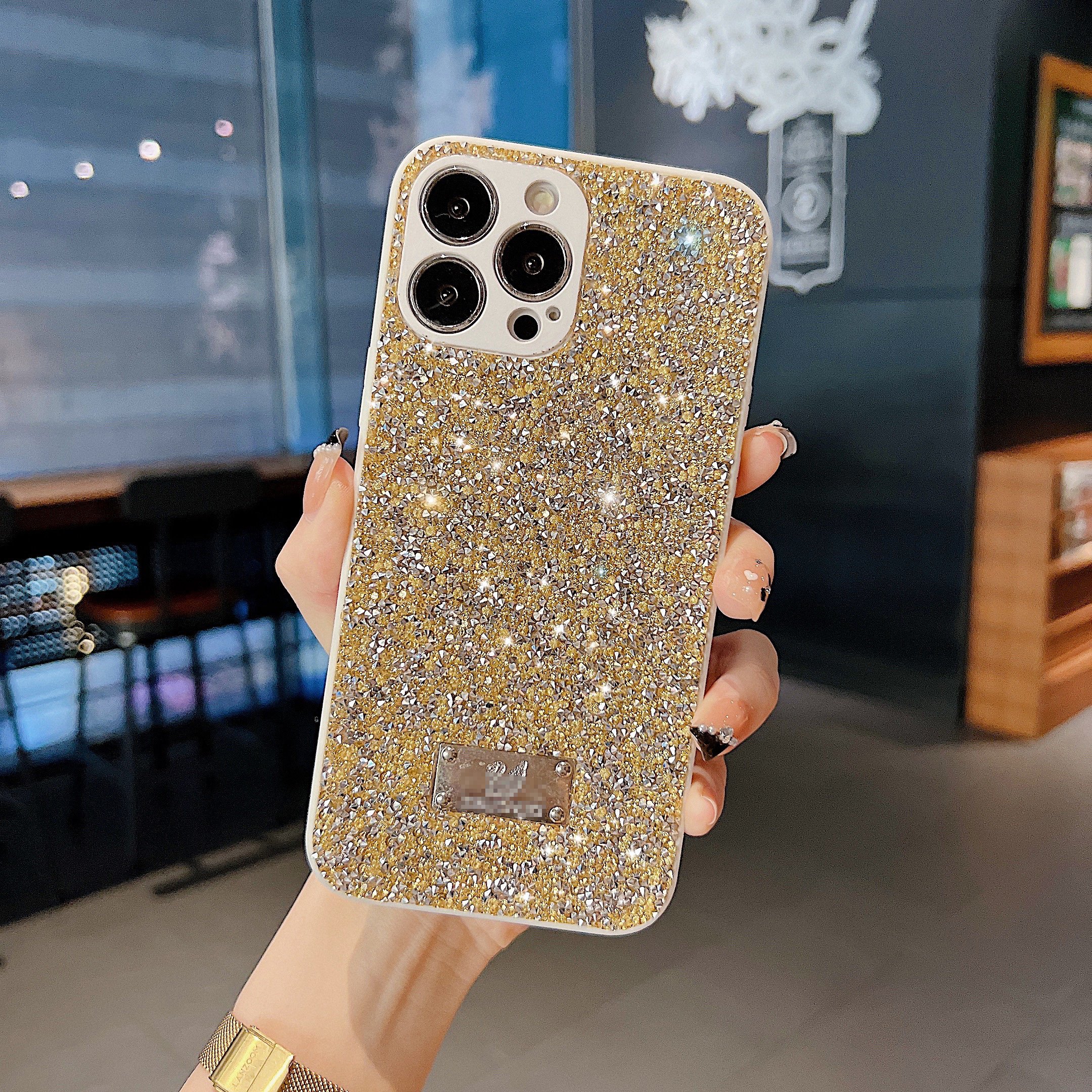 MAXUN Luxury Design Inspired Diamond Pattern Mobile Phone Case for Samsung Galaxy A13 5G A70 S10Plus 21Plus Bling Phone Case