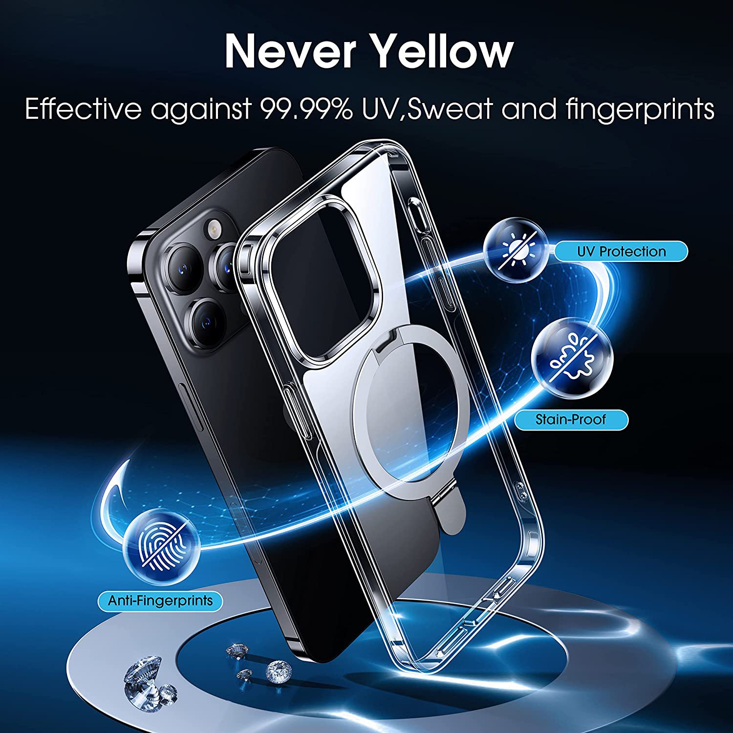 Mobile Phone Cases with Magnetic Invisible Stand for iPhone 16 Pro Max Case Dropshipping Products 2024 Translucent Matte Cover