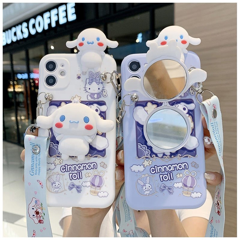 2023 Three-dimensional Funny Mirror cartoon dog silicone phone cases for Phone 14 promax Anti-Drop mobile phone cases