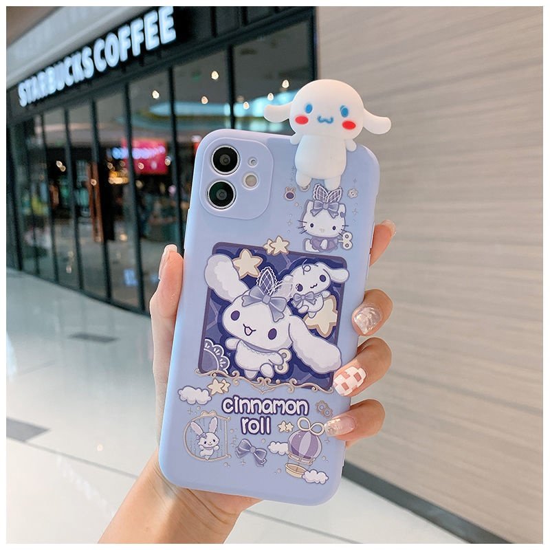 2023 Three-dimensional Funny Mirror cartoon dog silicone phone cases for Phone 14 promax Anti-Drop mobile phone cases