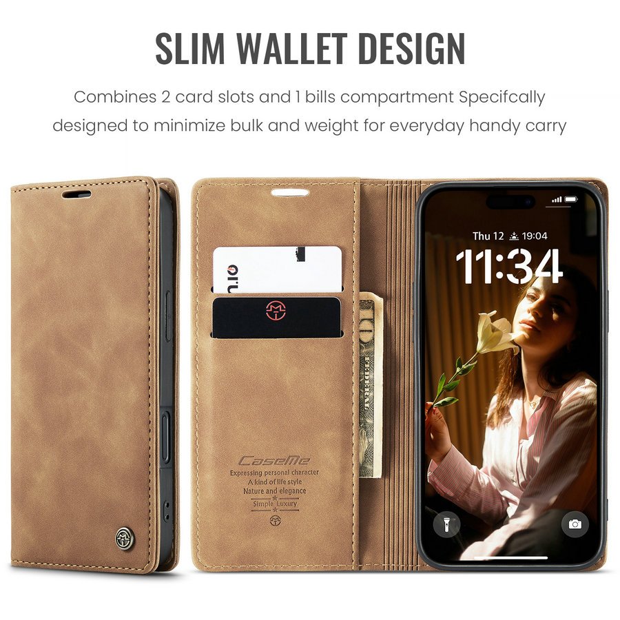 CaseMe Retro Phone Case for iPhone 16 15 14 13 1211 8 7 Plus XR SE 4 Flip Wallet Case Cell Phone Accessories for iPhone 16 Case