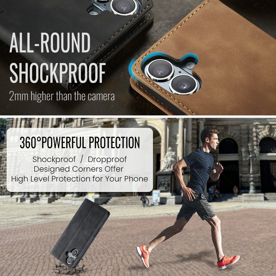CaseMe Retro Phone Case for iPhone 16 15 14 13 1211 8 7 Plus XR SE 4 Flip Wallet Case Cell Phone Accessories for iPhone 16 Case