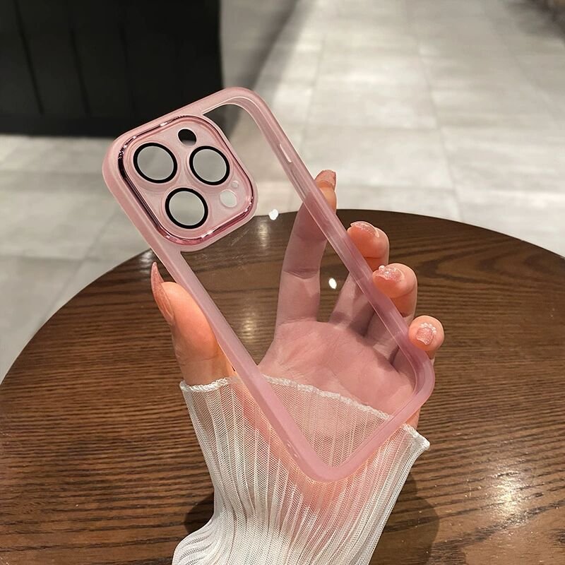 Transparents Phone Cases for iphone16 15 Samsung Huawei Oppo Xiaomi Redmi Tecno Note Spark Mobile Phone Back Protective Cover
